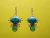 B291 Brinco com Howlite e Crisoprásio Miró