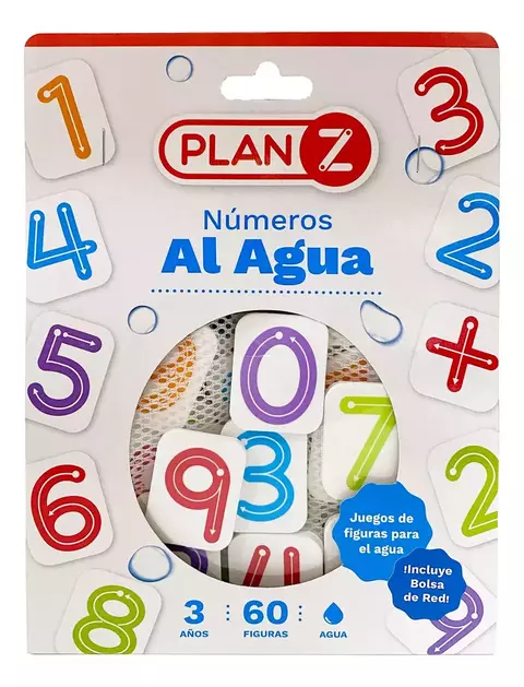 Números al agua con bolsa para colgar - Plan Z