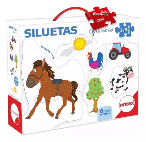 Rompecabezas de siluetas 2 y 3 piezas - Antex - NoniNoni