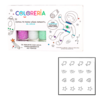 Set De Esmaltes al agua X3 + Tatuajes Lavables Infantil Coloreria - comprar online