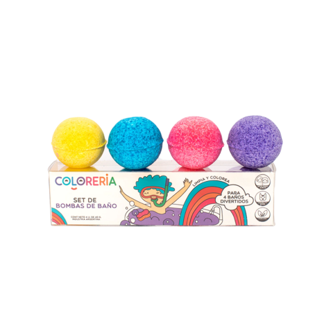 Set mini bombas de baño Coloreria