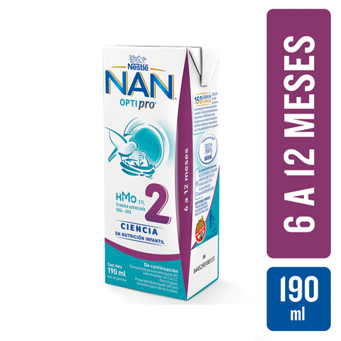 Nan 2 Liquida Brick x 190 ml