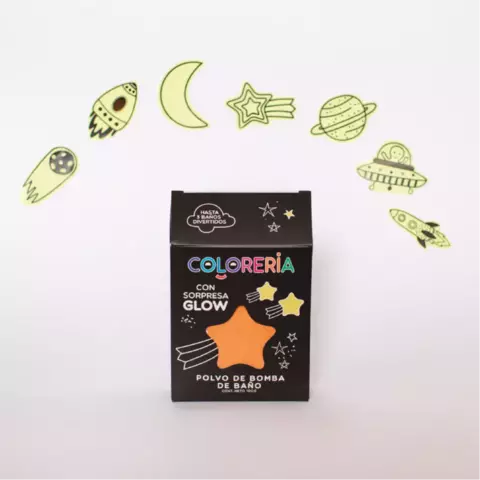 Polvo de bomba de baño Con sorpresa Glow Coloreria - comprar online