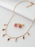 Conjunto Gota Pedra Rosa Ouro 18k - comprar online