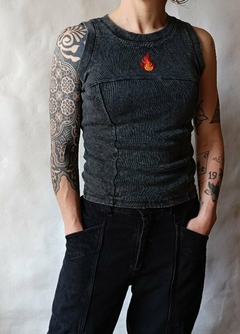 musculosa fire bordada - comprar online