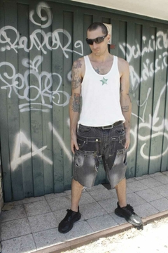 bermuda denim negro thono en internet
