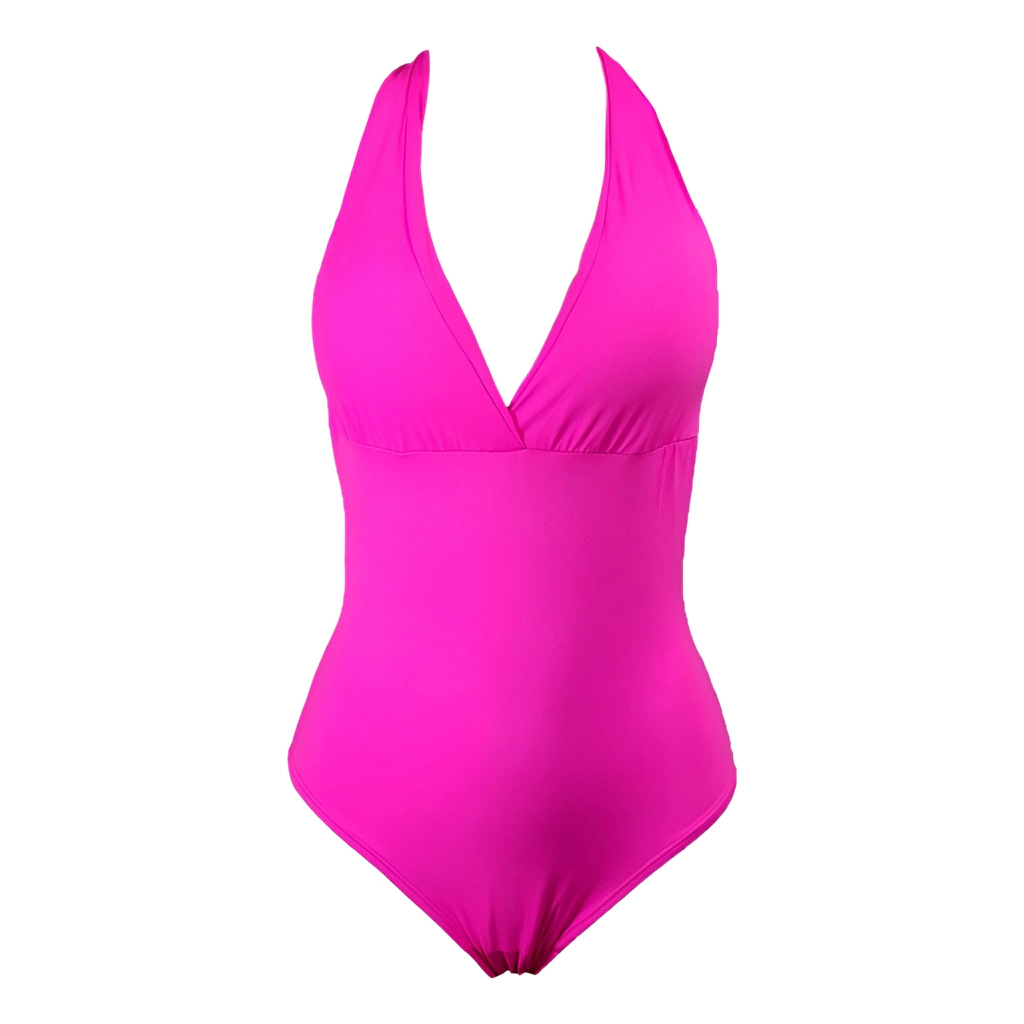 Maiô Frente Única Redutor De Medidas Alta Compressão Mooah Rosa Neon Bumbum Comportado