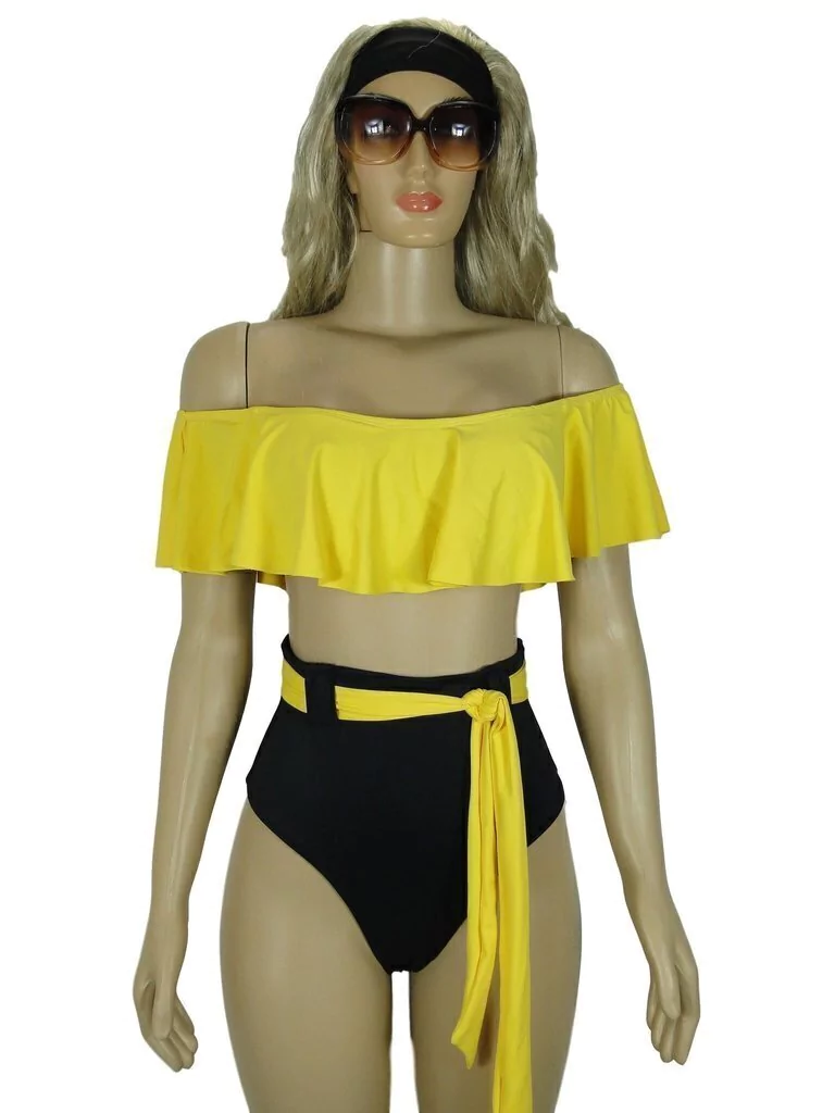 Sunquini Hot Pants Redutor de Medidas Alta Compressão Mooah Preto e Amarelo Comportado