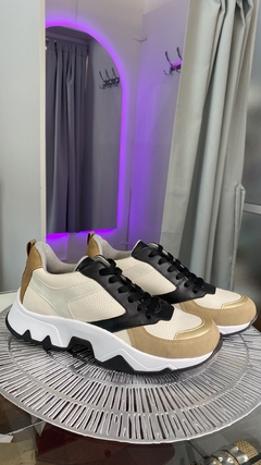 ZAPATILLAS CANDELA NATURAL Y BLANCO