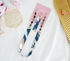Kit Llavero + holder Flora azul