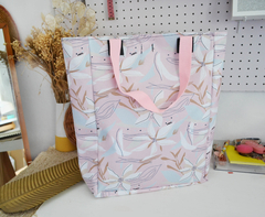 Maxi Tote/matero Flora rosa