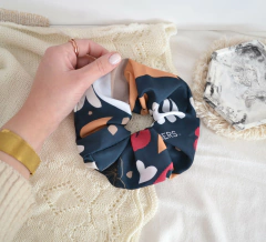 Maxi scrunchie Funky azul