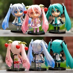 Hatsune Miku (Pop Star - Snow - Cherry Blossom) Set X3 Figuras 10cm en Bolsa Anime Vocaloid