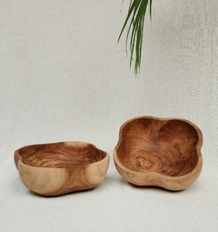 Mat103- Bowl de teka salvaje irregular - comprar online
