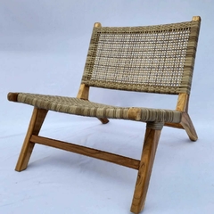 MUE208 - Sofá Barcelona ratán sintetico Gris- 67cm Ancho - 79cm Prof - 38cm Alt. Asiento - 70cm Alt. Respaldo