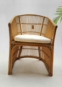 MUE264- Sillon de ratan curvo c/alm 58cmx65cmprofx83cmh resp en internet