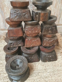 NAG010-Sembrador de madera antiguo de India - comprar online
