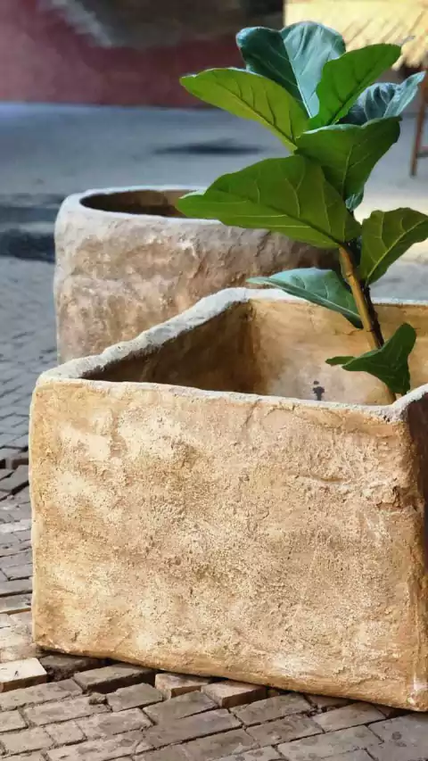 PIEC27-Maceta rectangular de una sola piedra de 86x46cmx50cmh