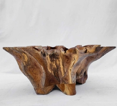 RA43- Centro de mesa enorme de raiz de teca 1,26m x1,13mx32cm h