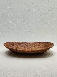 RRR203 - Cesto de ratan oval Halus 33x24x6cmH