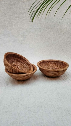 RRR272 Bowl de ratan Halus con borde 20x7cm