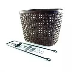 CANASTO DELANTERO MAXXUM DE PLASTICO MARRON PARA ROD26 en internet