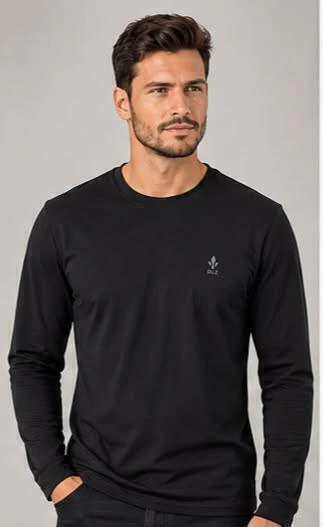 Blusa Masculina Manga Longa Preta DLZ - D291126