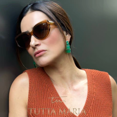Óculos Joana marrom lente marrom na internet