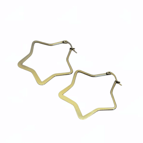 Aros Helena Estrellas Medium | Acero Quirúrgico I