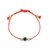 Pulsera OJO TURCO ROSA Isis plateada | Hilo Rojo de Seda - Barlina Style 