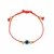 Pulsera OJO TURCO CELESTE Isis plateado | Hilo Rojo de Seda