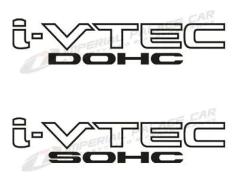 Adesivo I-vtec Vtec Dohc Civic Par