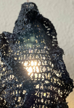 Luminária Graúna P - Tecido de guarda-chuva rec