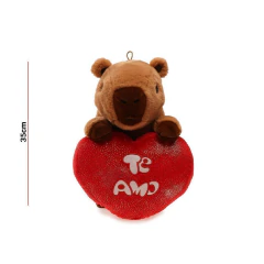 Peluche Capibara con corazón 35cm
