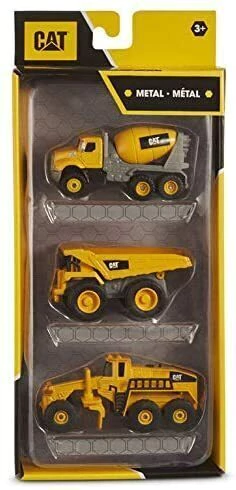 Set x3 vehiculos CAT de metal 11cm - comprar online