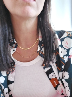 COLLAR CINTA ACERO DORADO en internet