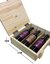 Caja 3 botellas color madera - tienda online
