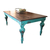 Mesa Mesas Meson Patas Torneadas Turquesa 2 X 1 X 80 Cm