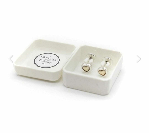 ARO ABRIDOR PLATA 925 Y CRISTAL CORAZON MINI U25