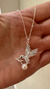Cadena Colibrí con perla , Plata 925 y cúbics