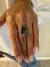 Anillo Elena - Plata 925 y cúbic negro - comprar online