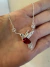 Conjunto Colibrí, Plata 925 cúbic y piedra granate