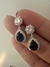 Aros Victoria - Plata 925 y cúbic Azul