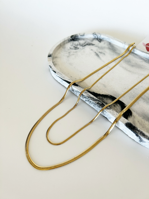 CADENA PLANA ¡acero dorado!