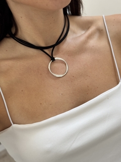CHOCKER GAMUZA CÍRCULO