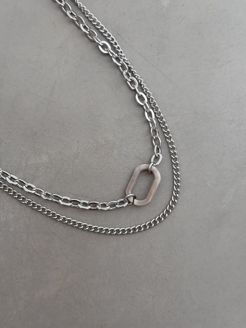 COLLAR DOBLE CADENA CON CAREY ¡fantasía!