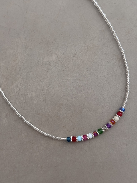 GARGANTILLA CHACRAS mostacillas y cristal