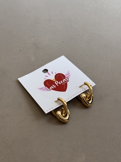 ARGOLLA CORAZÓN PASANTE ¡acero quirúrgico dorado! - comprar online