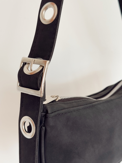 MINI BAG CLÁSICA GAMUZADA ¡negra!