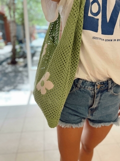 BOLSO TEJIDO MARGARITAS - LAS PECAS ACCESORIOS